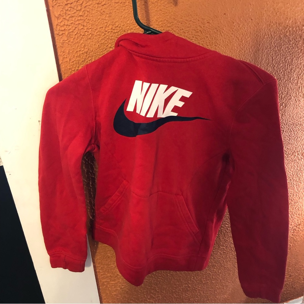 Red Nike hoodie